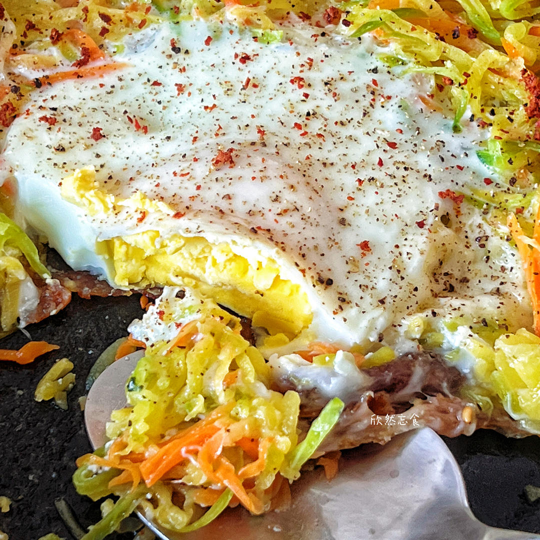 快手早餐👉 芝士花边太阳蛋🍳