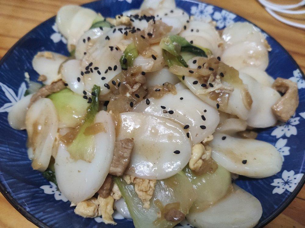 快手火腿肠炒年糕