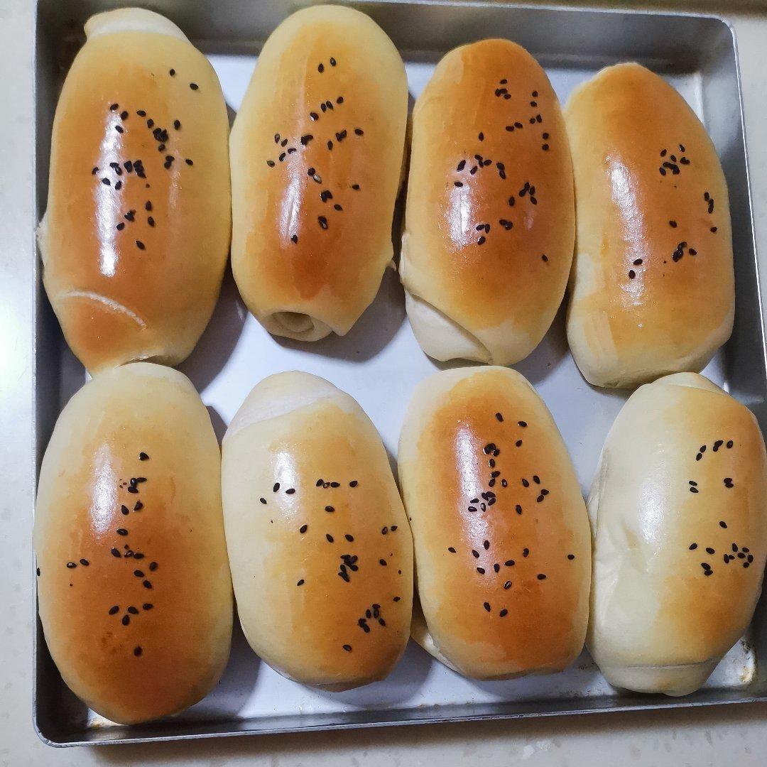 火腿肠早餐面包（一次发酵法）