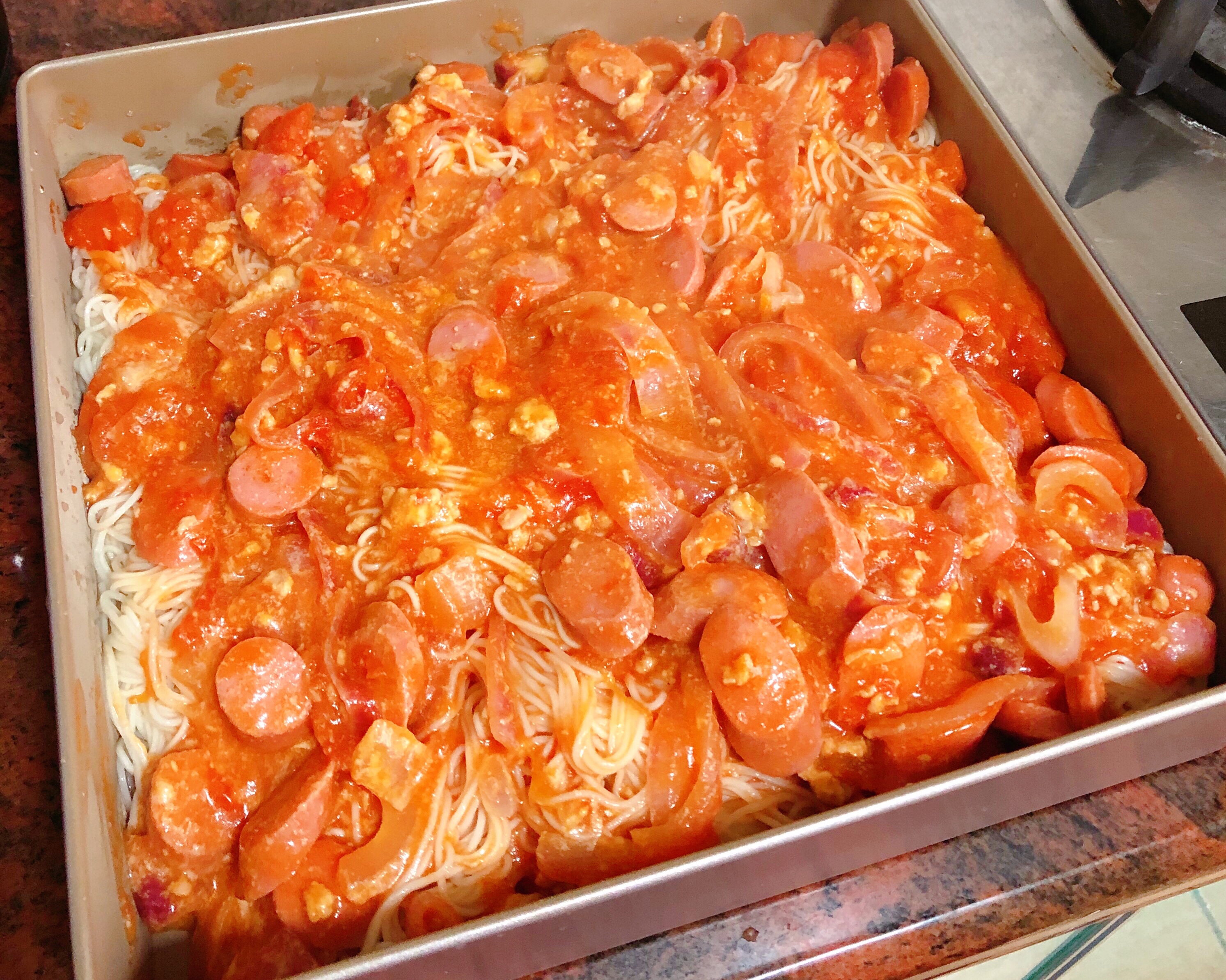 芝士番茄香肠肉酱意粉的做法