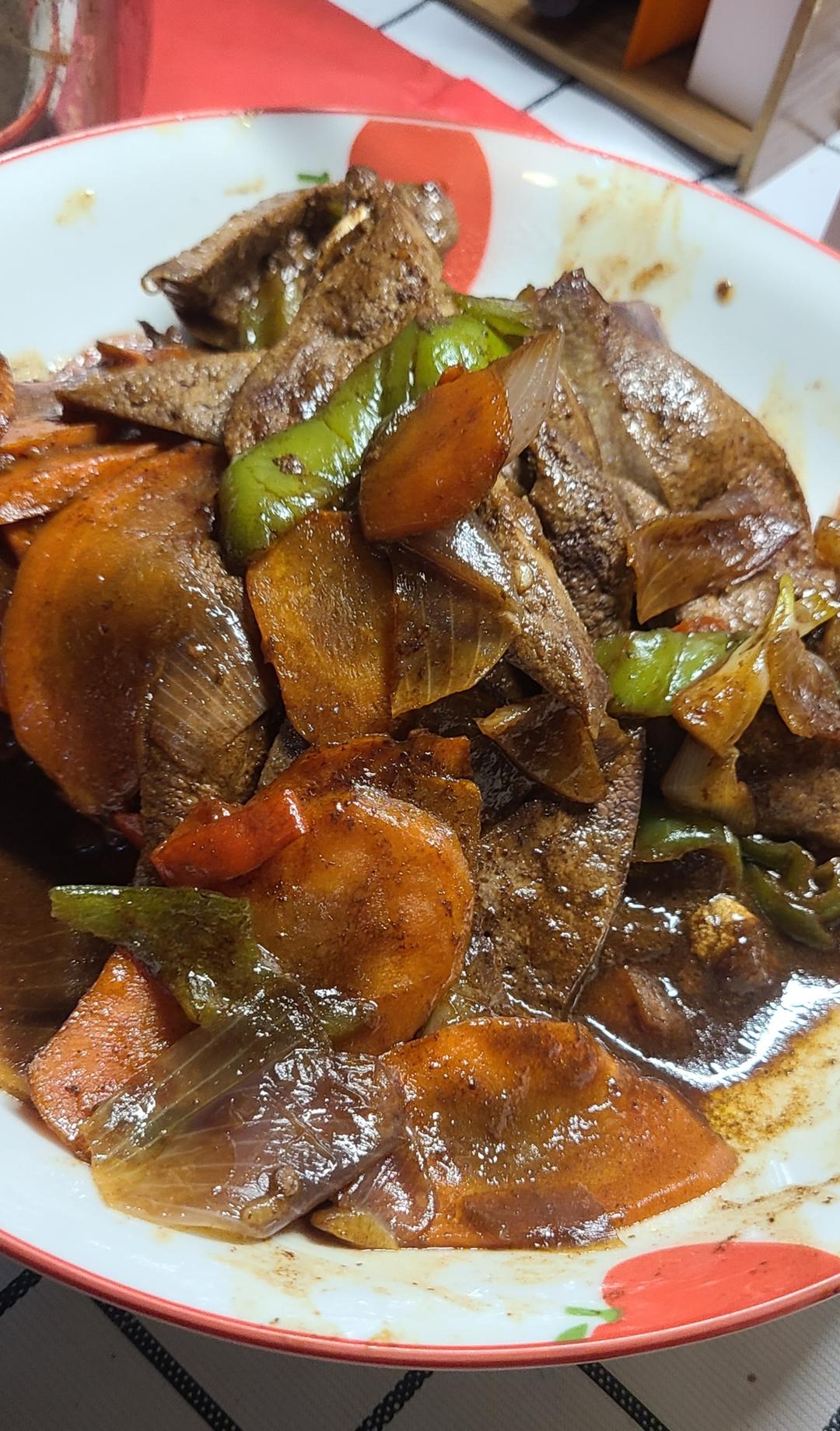 爆炒猪肝家庭做法