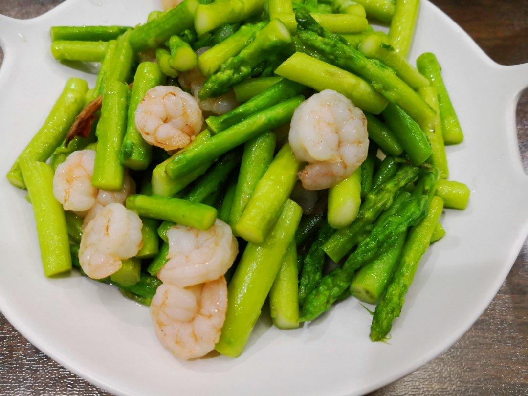 清炒芦笋虾仁