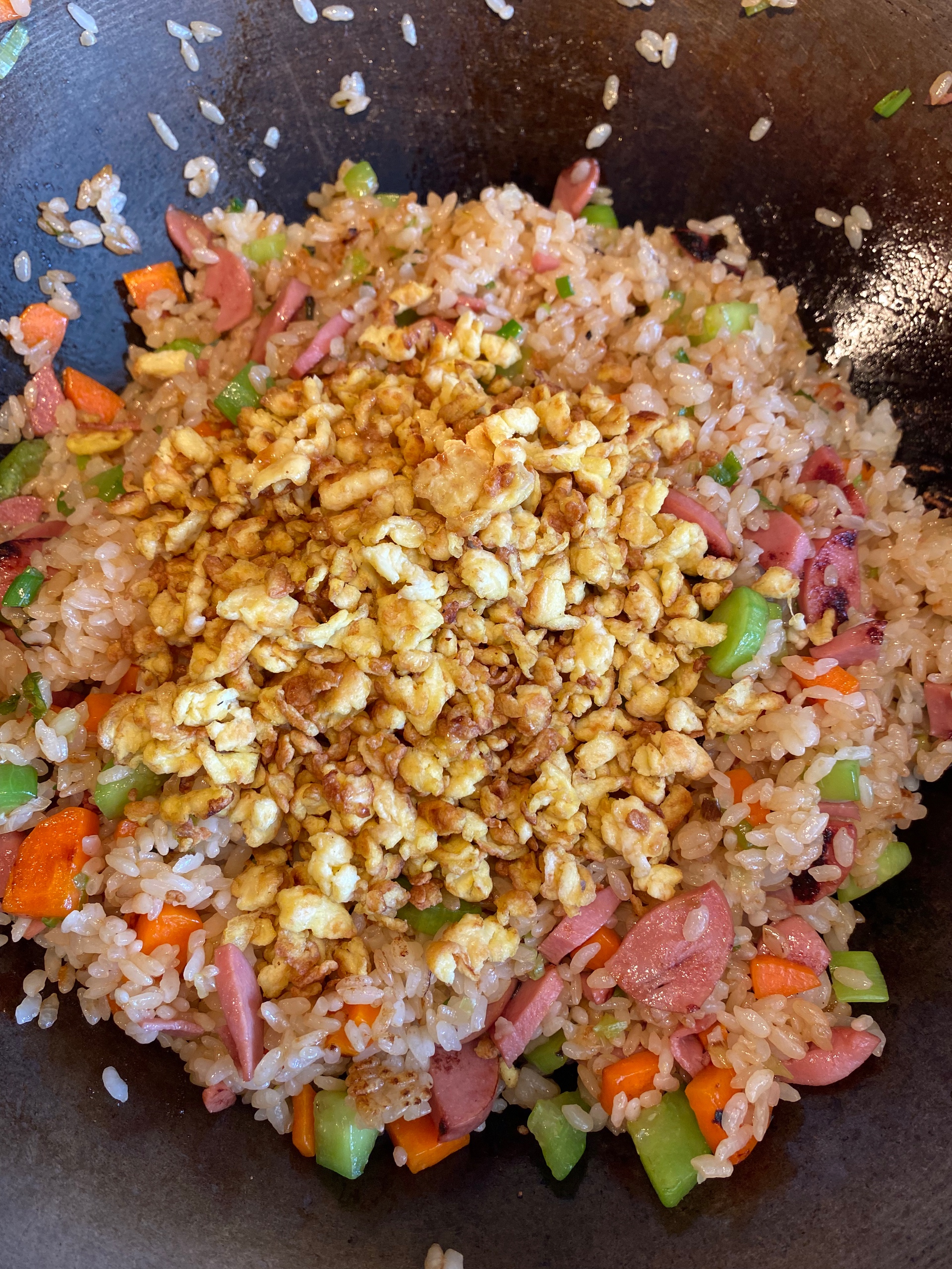 蛋炒饭-蒸鱼豉油特别版的做法 步骤8