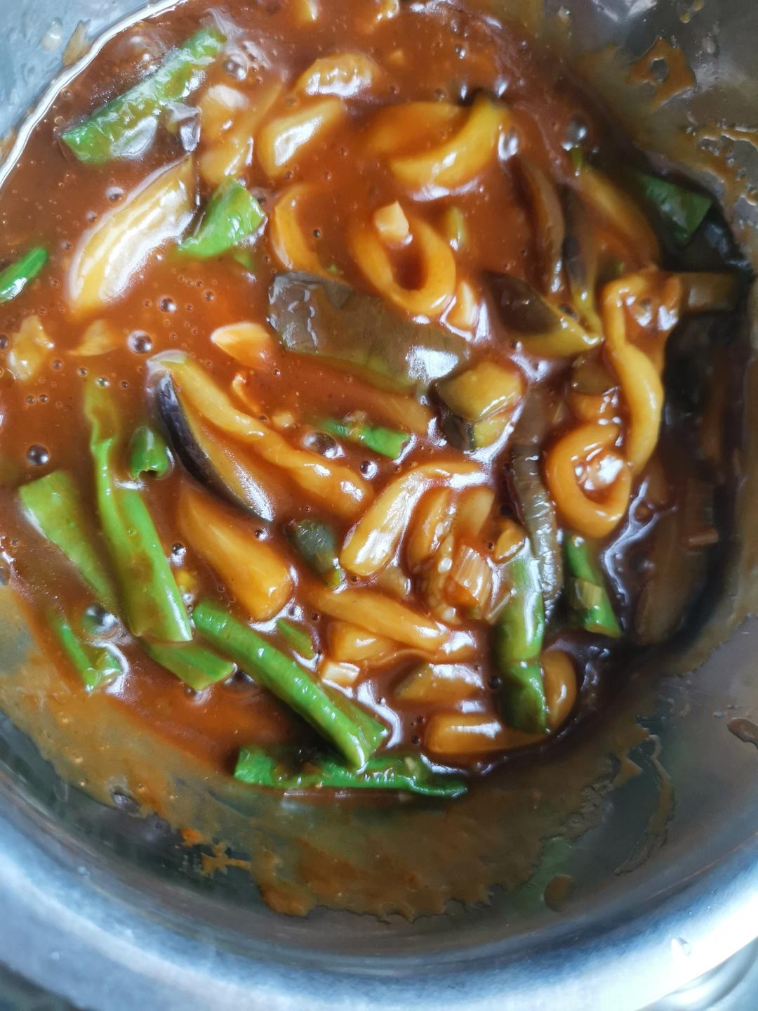 豆角烧茄子