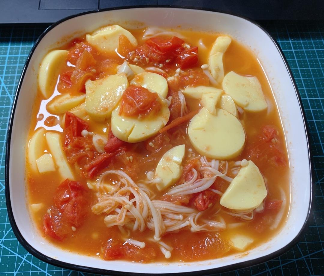 ㊙️减肥必吃‼️吸油吸脂‼️🍅番茄金针菇日本豆腐🤤