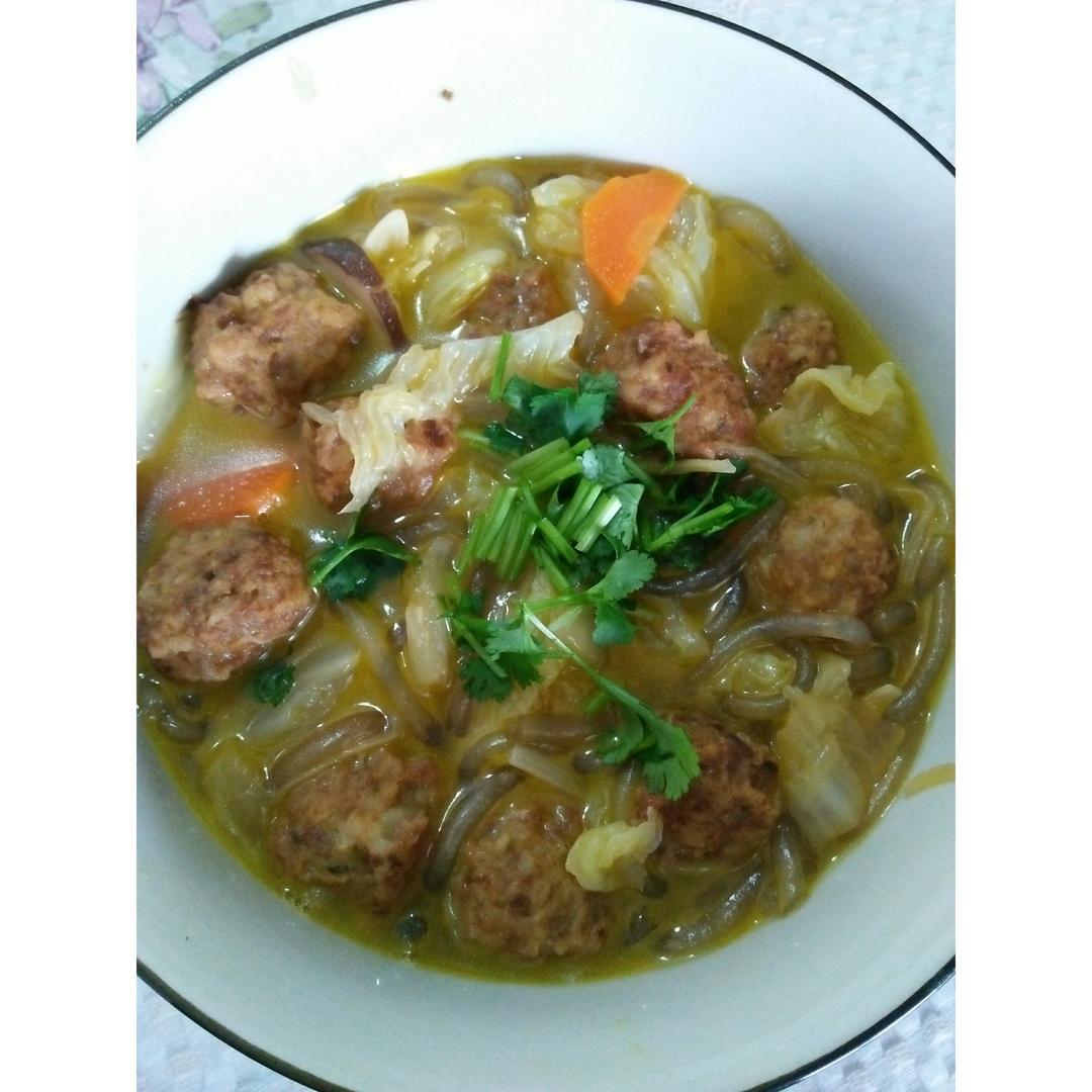 肉丸粉丝白菜锅