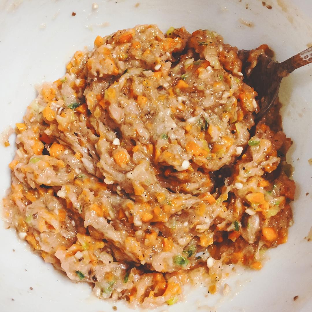 减脂增肌快手低卡烤鸡胸肉牛肉丸子