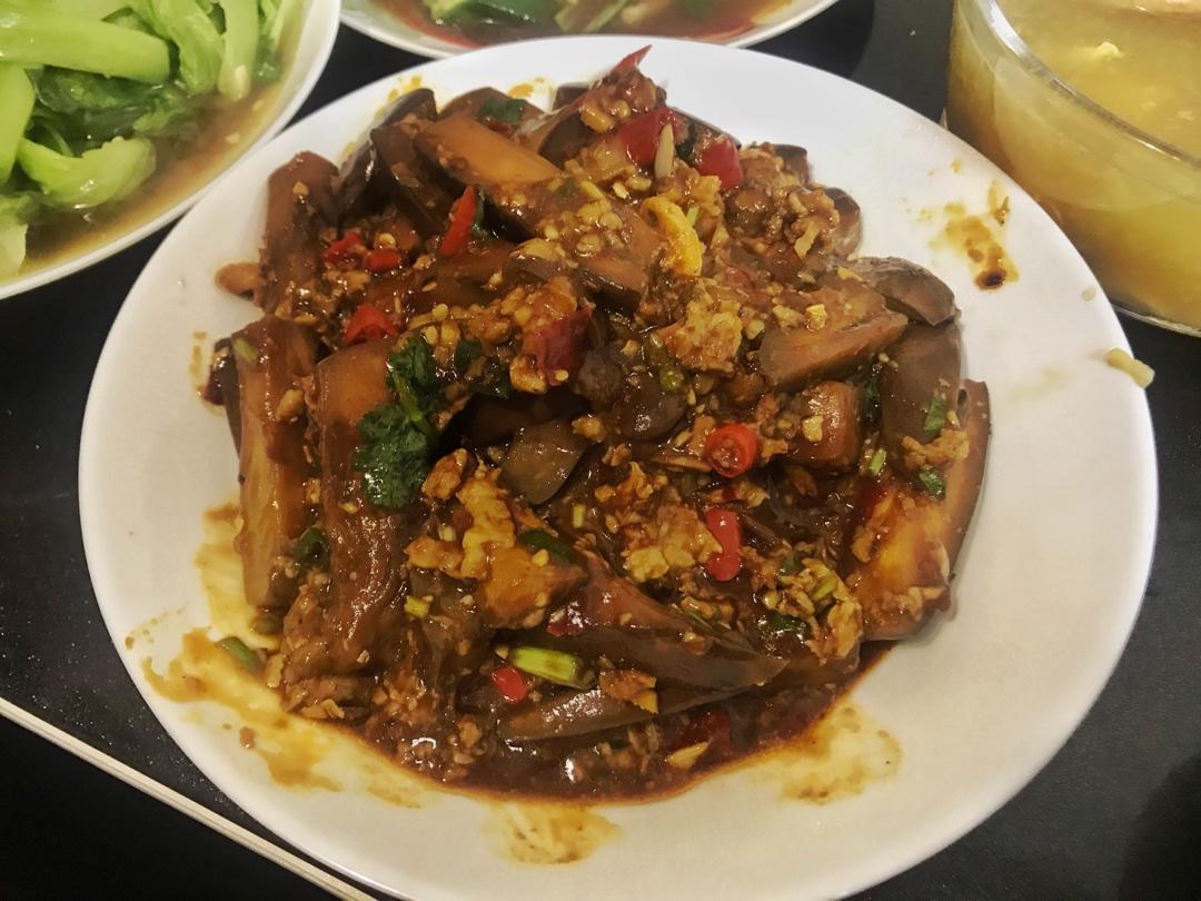 红烧肉沫茄子