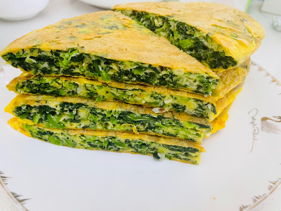 菠菜鸡蛋饼