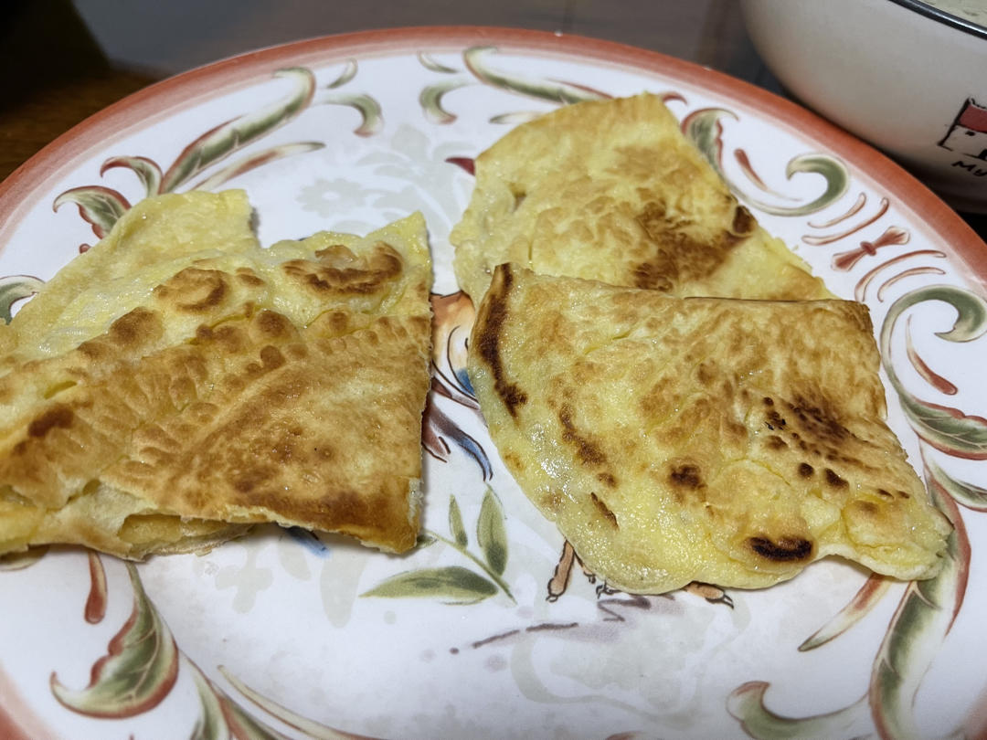 超随意的奶香鸡蛋煎饼（快手早餐