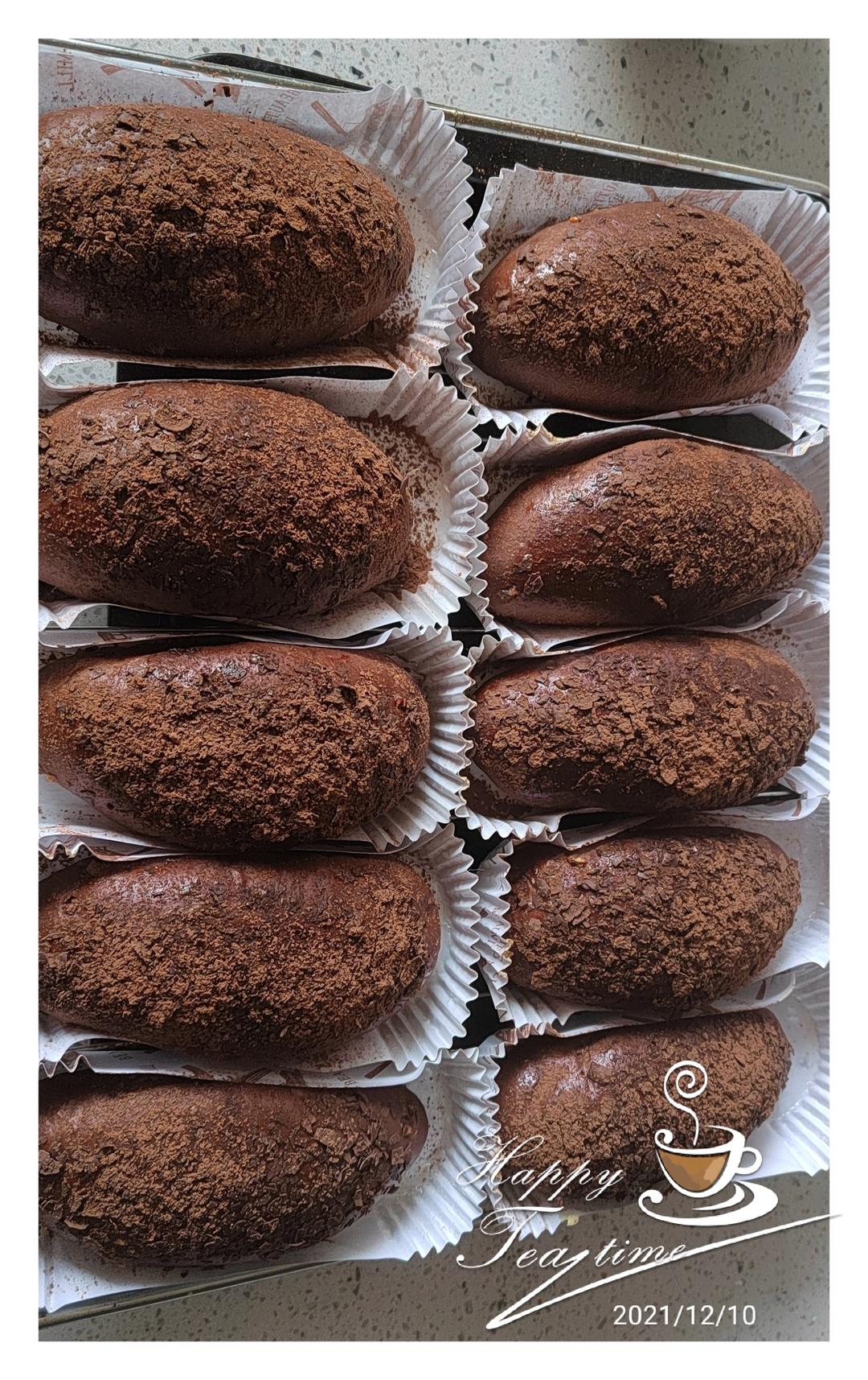 冬日里的能量包~浓郁巧克力黑森林面包
