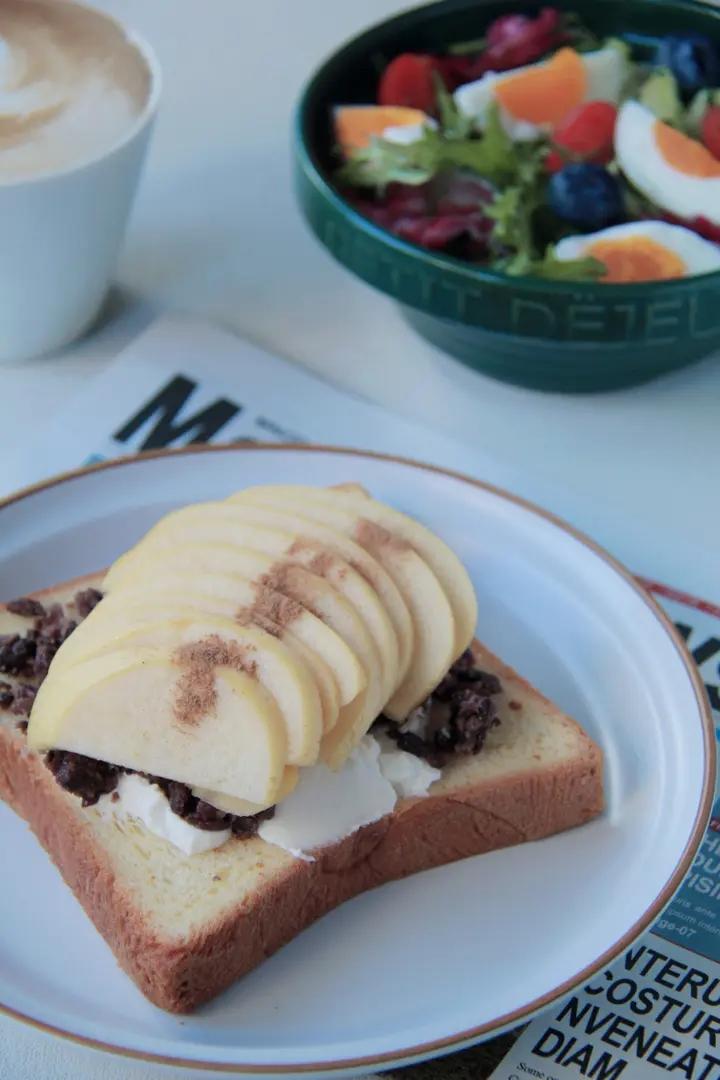 维纳斯苹果蜜红豆全麦吐司热压三明治