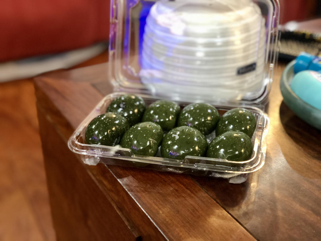 【咸蛋黄肉松青团】不会变硬的网红艾草青团（2.0）