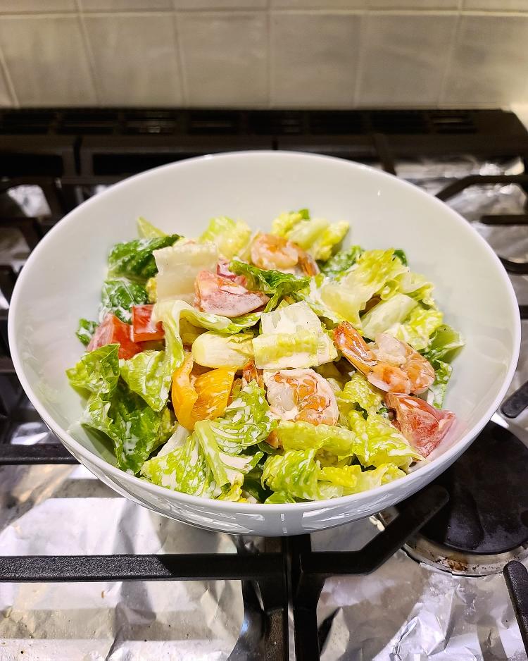 👩‍🍳罗马生菜鲜虾沙拉〈家常菜〉