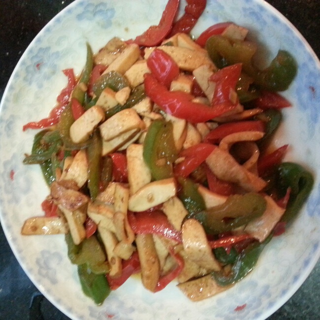 青椒炒豆腐干
