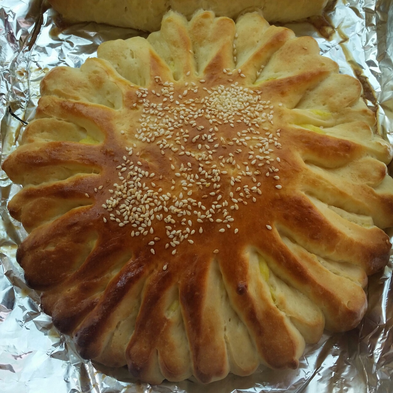 向日葵豆沙面包