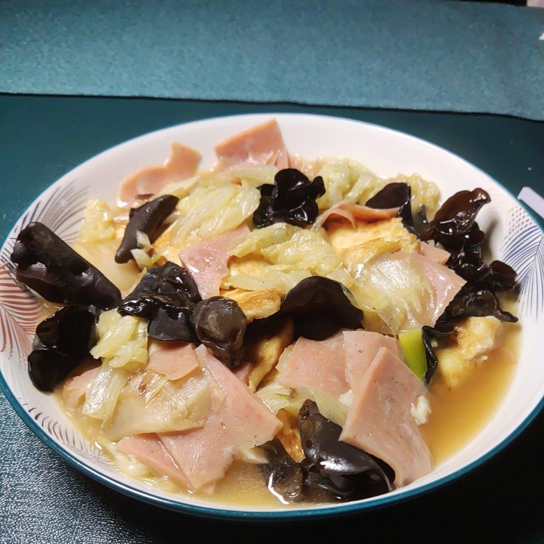 ✨无敌下饭❗️好吃到哭的白菜火腿豆腐煲