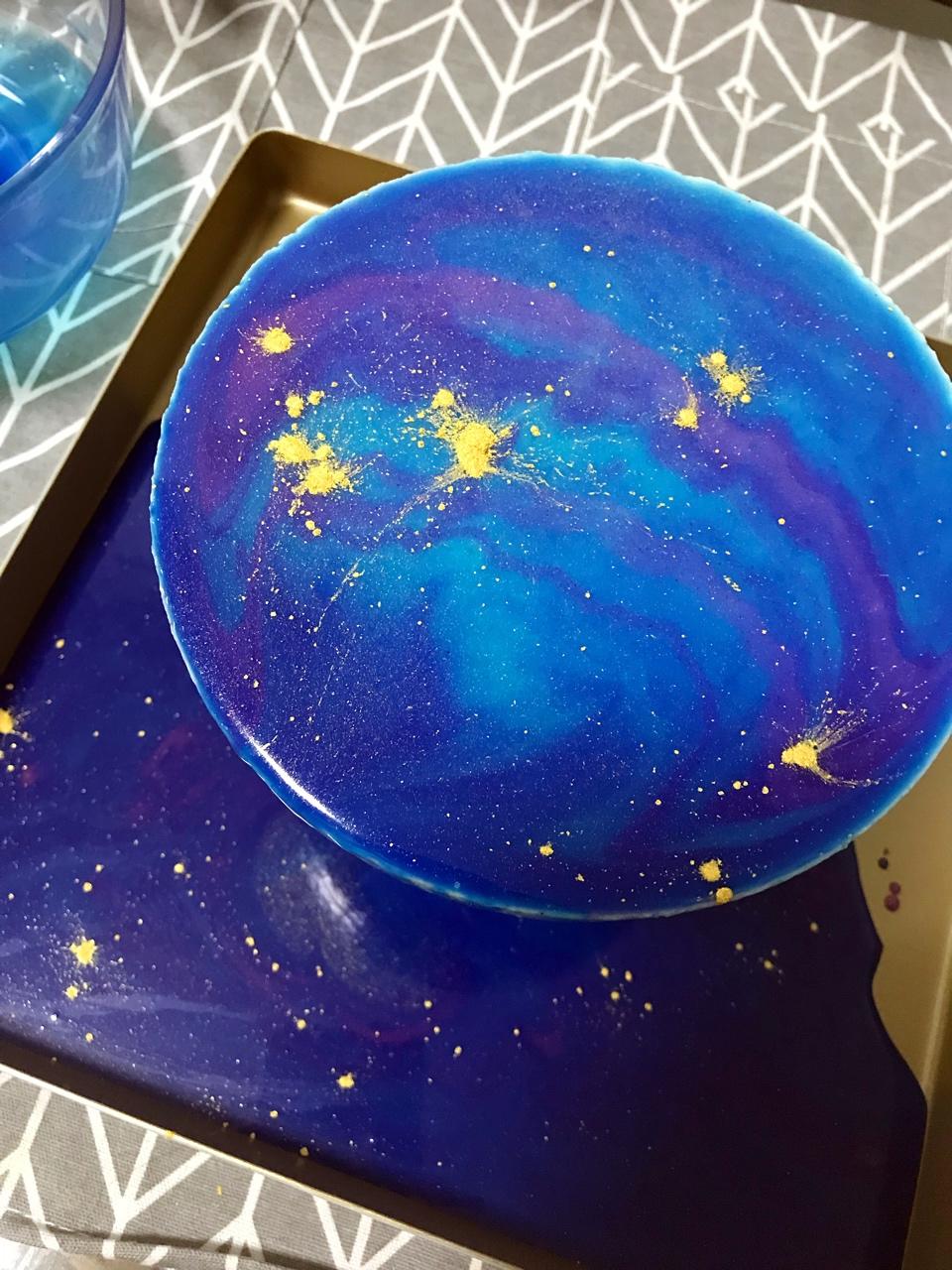 ［梦幻星空慕斯蛋糕］镜面蛋糕