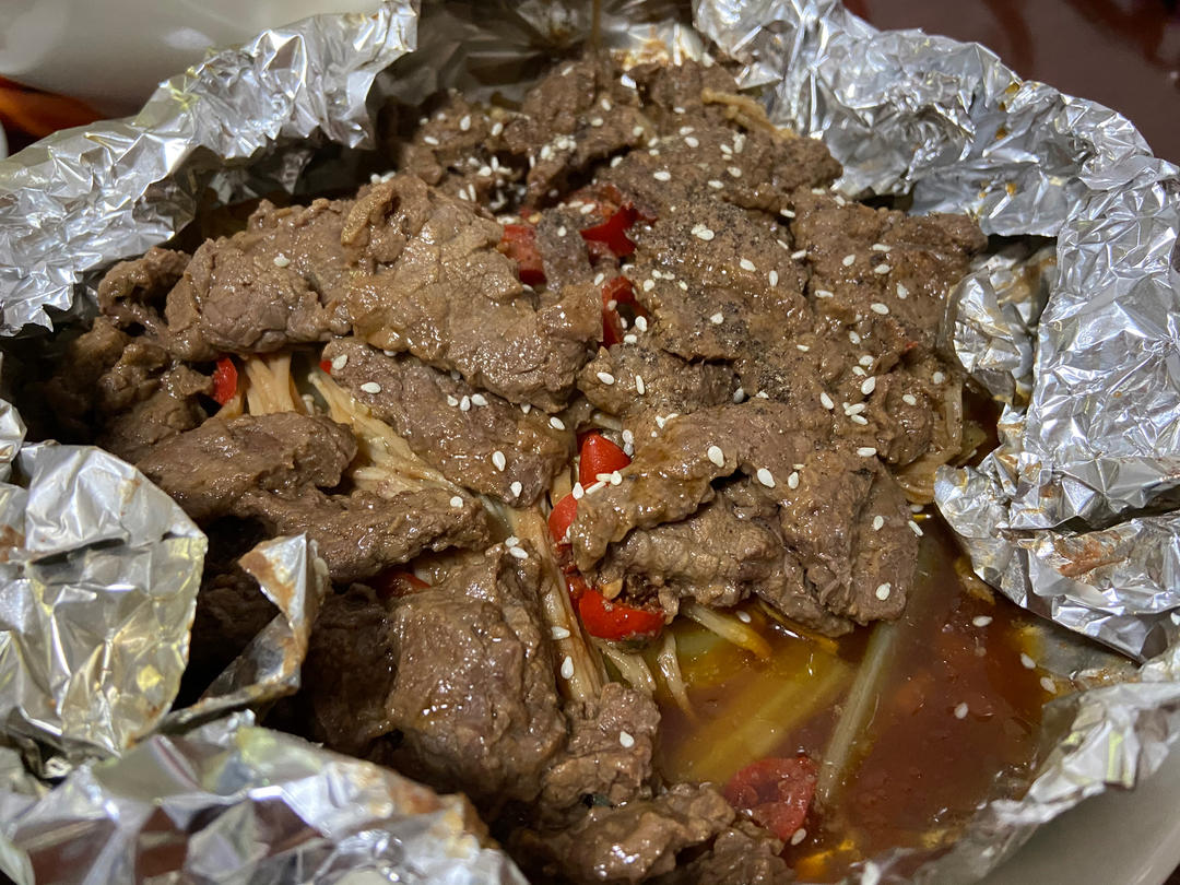 平底锅锡纸牛肉（超快手）