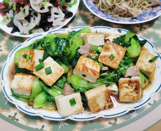 上海青烧豆腐的做法