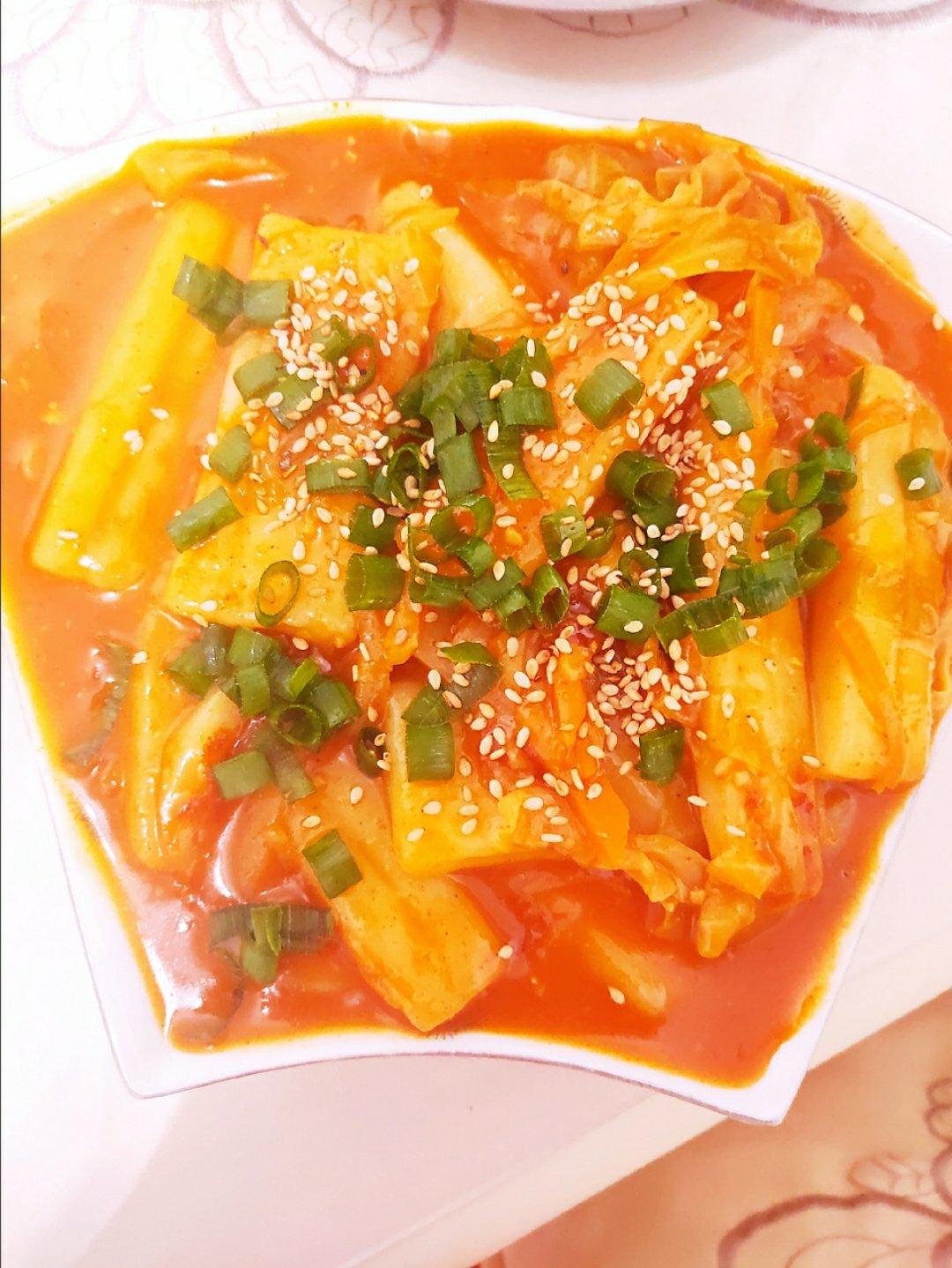 韩式辣炒年糕（or网红芝士套路之芝心年糕）