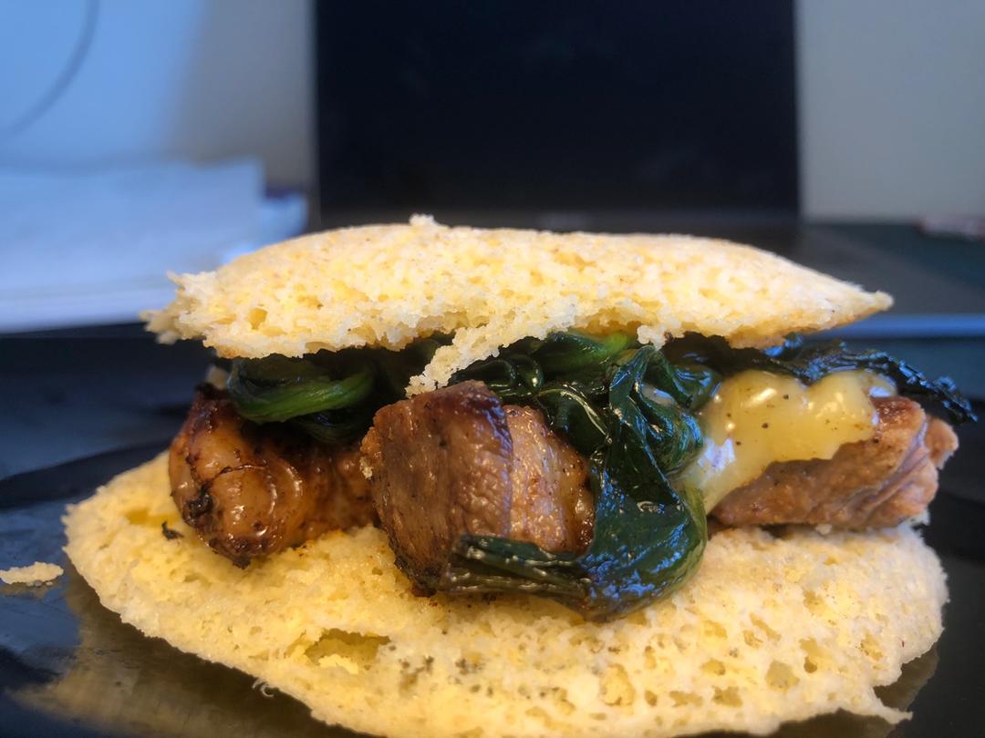 【生酮低碳】2分钟微波汉堡面包蛋糕