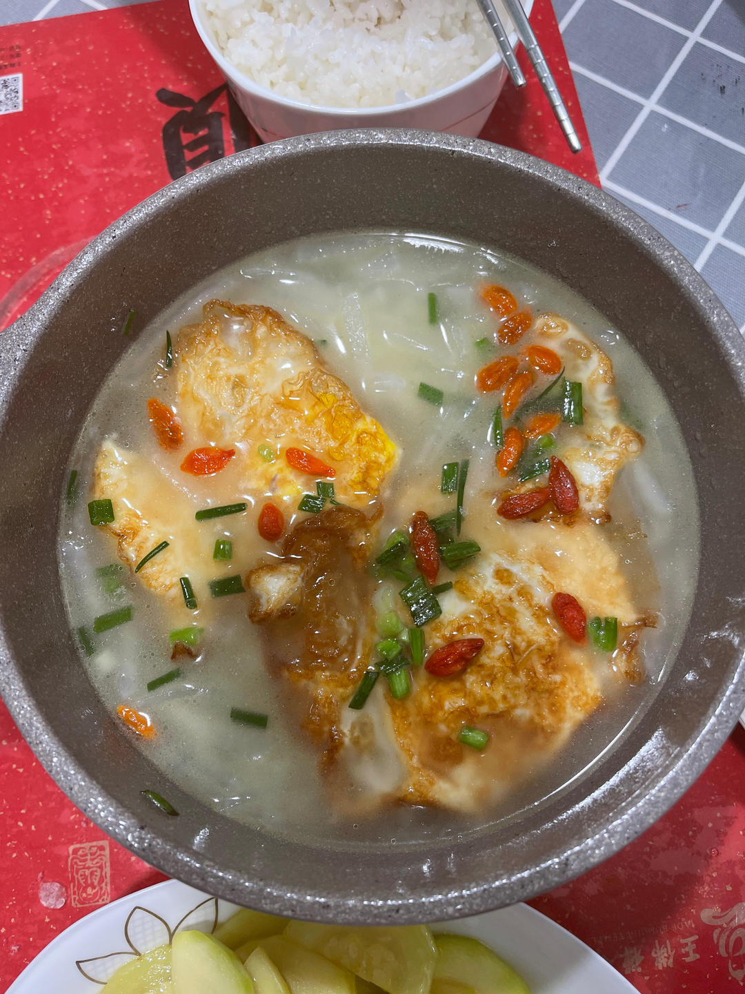 黄磊同款萝卜丝煎蛋汤