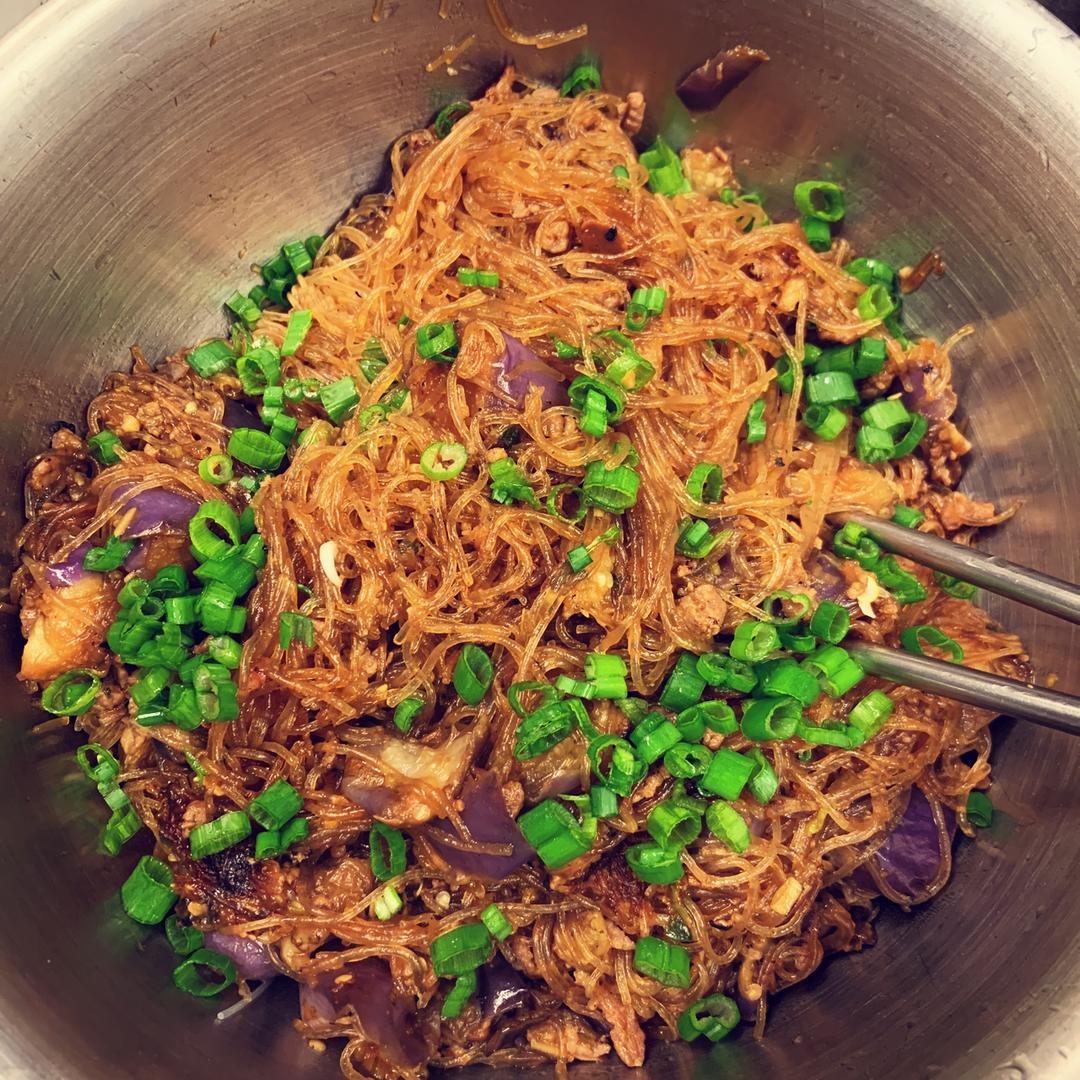 肉末茄子粉丝煲