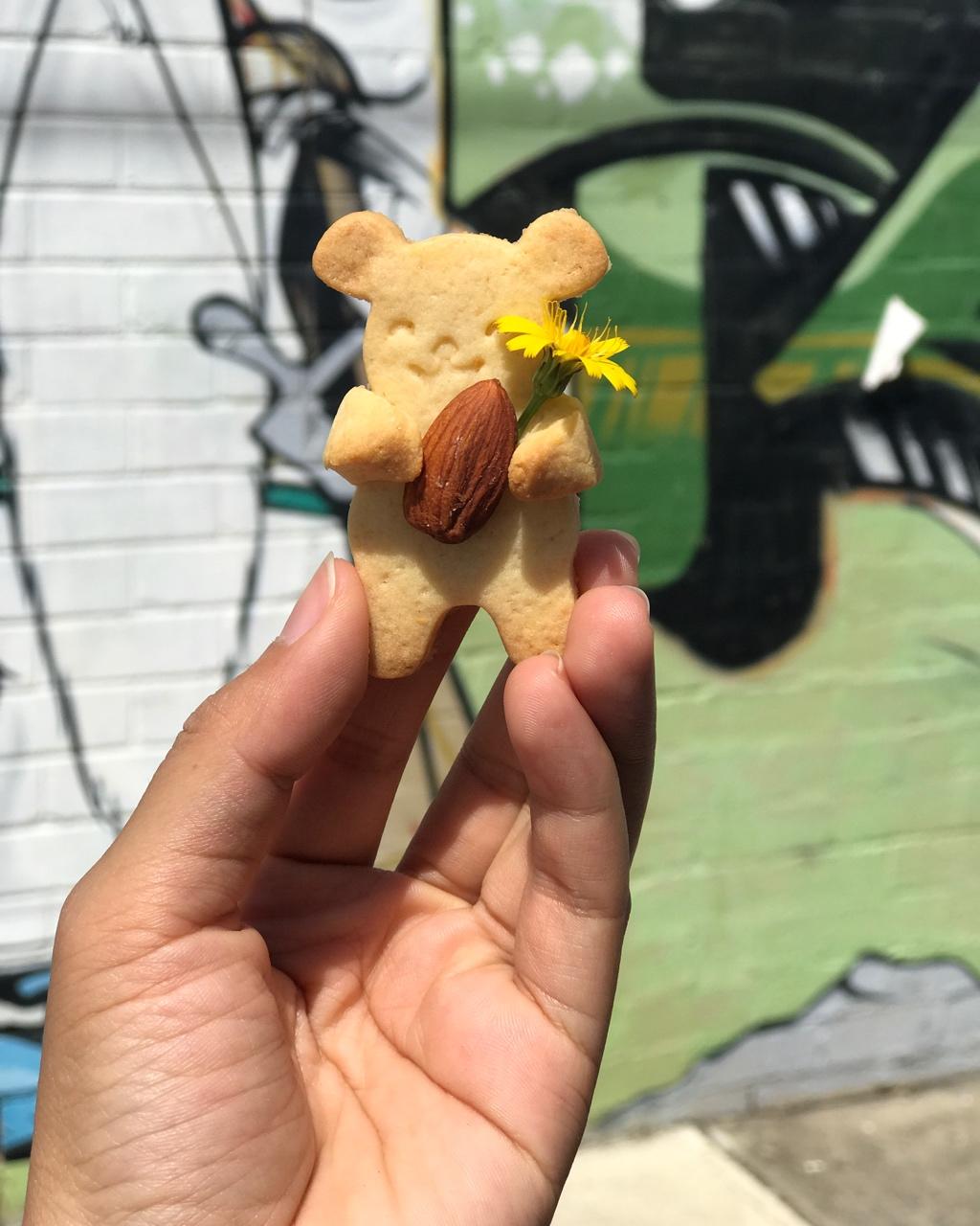 抱杏仁的小熊（造型饼干）