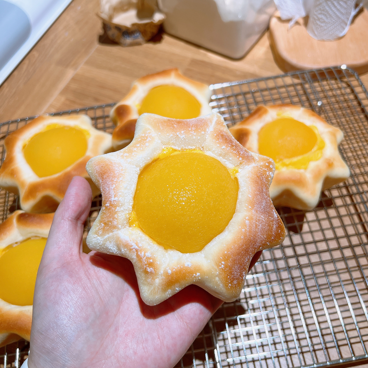 星星花🌟黄桃乳酪面包