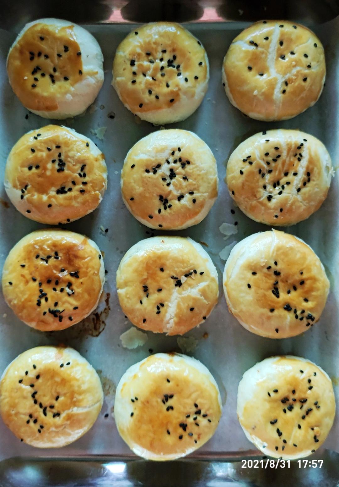 榨菜鲜肉月饼（简单纯手工版，内含分步骤视频操作）