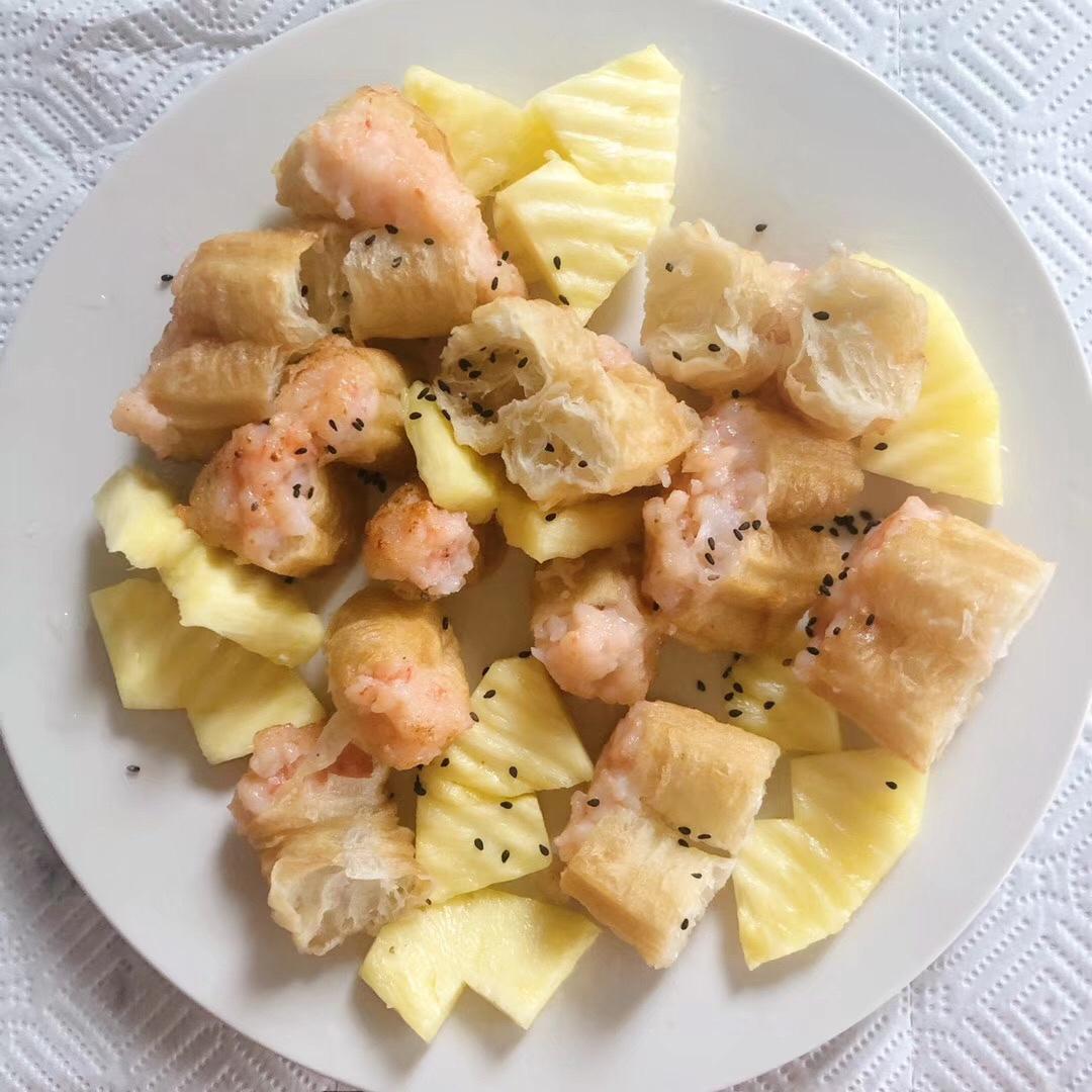 菠萝油条虾