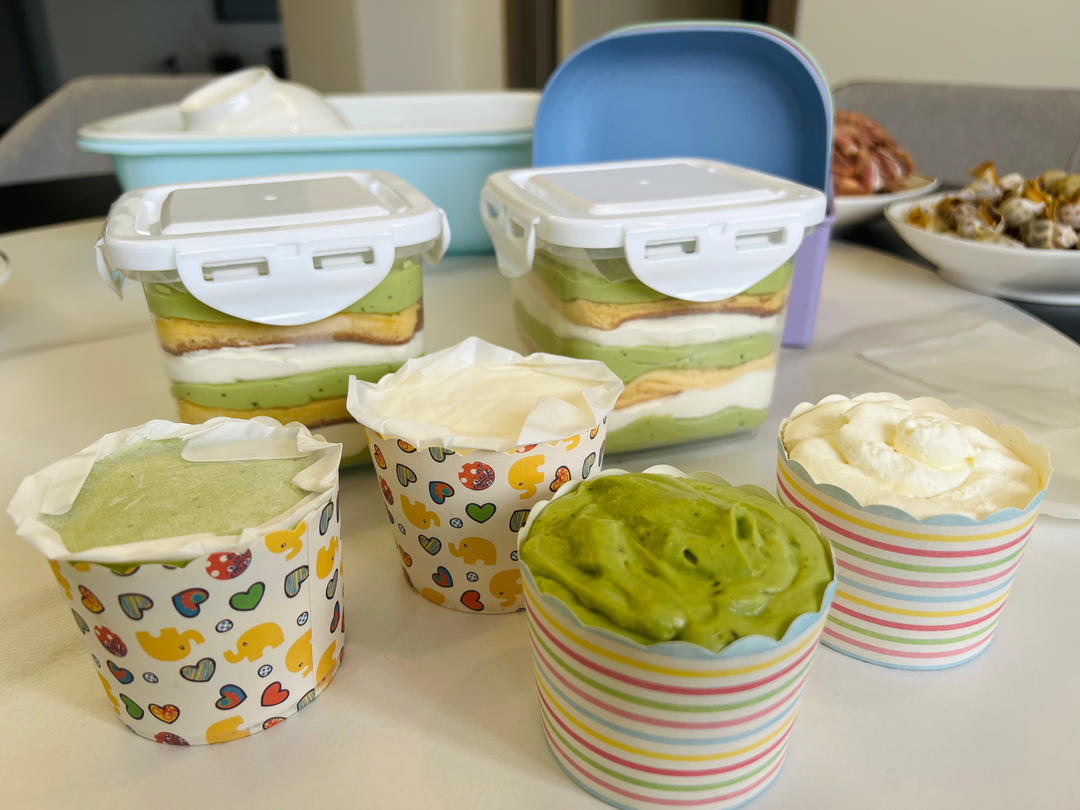 1罐89 自己在家一口气做6罐 芋泥抹茶2款 实现奶酪罐子蛋糕自由