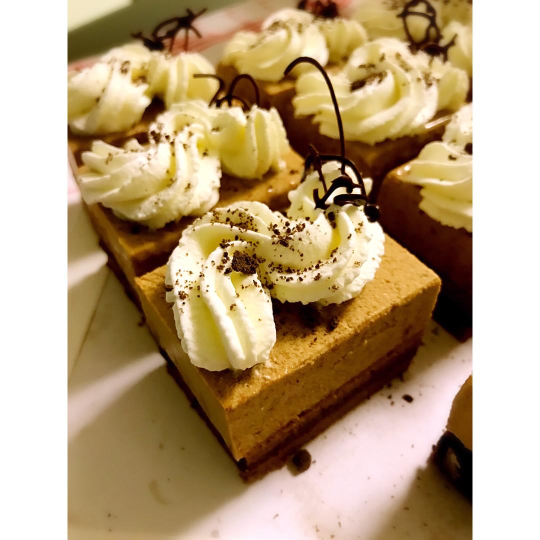 sunny珊珊珊做的卡布奇诺蛋糕cappuccino咖啡白巧克力慕斯