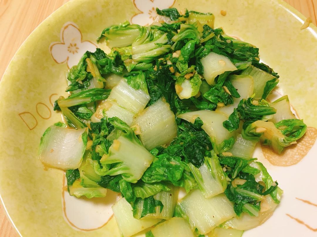 今天吃清炒小白菜
