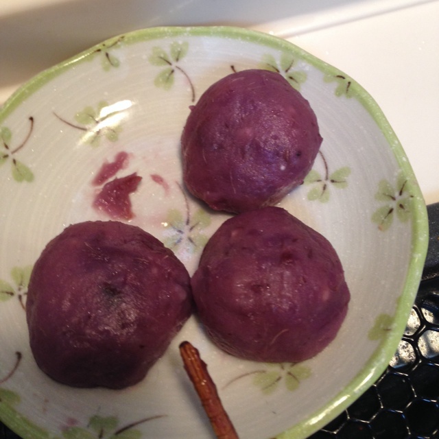 紫薯红豆大福