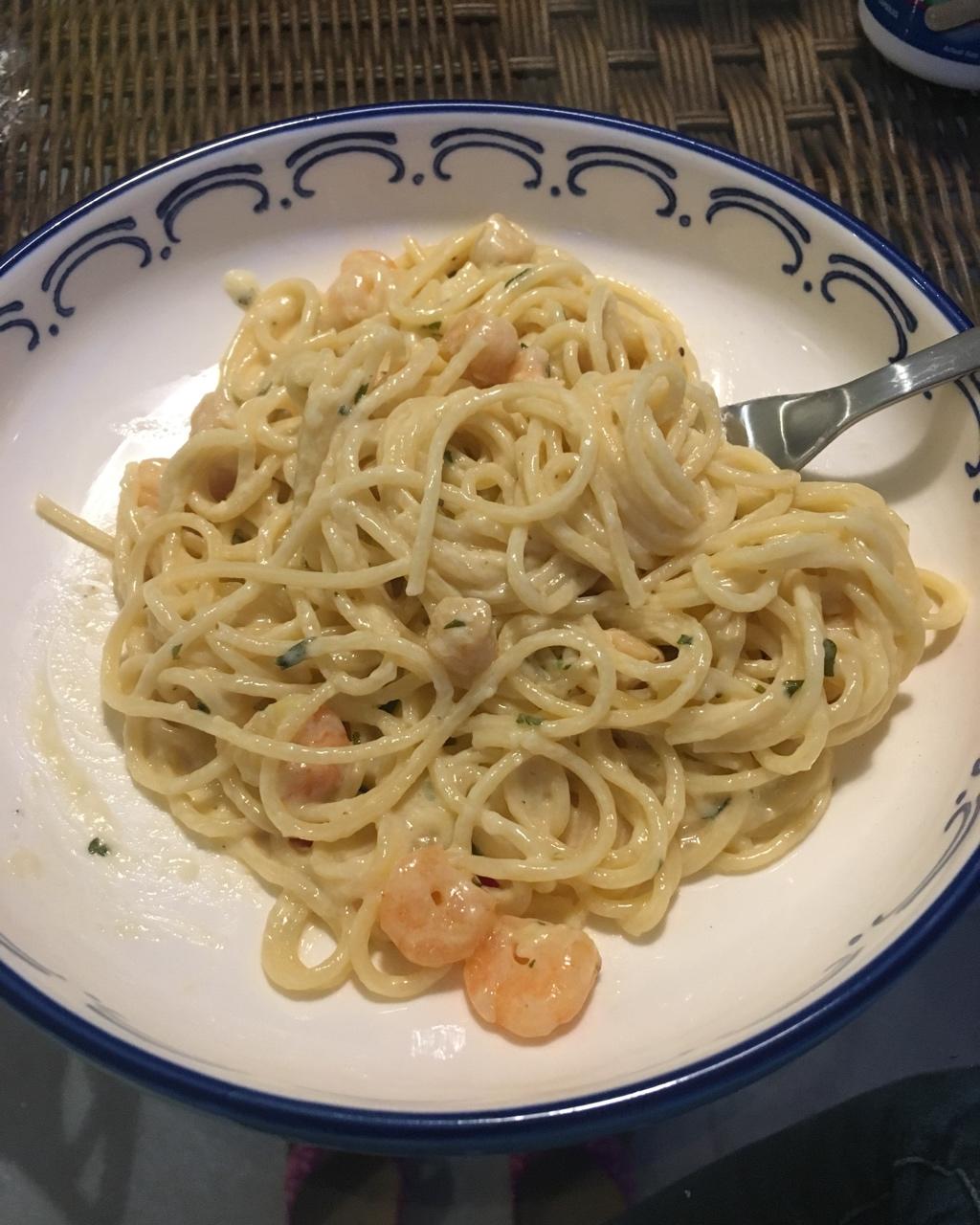 奶油大虾培根意粉