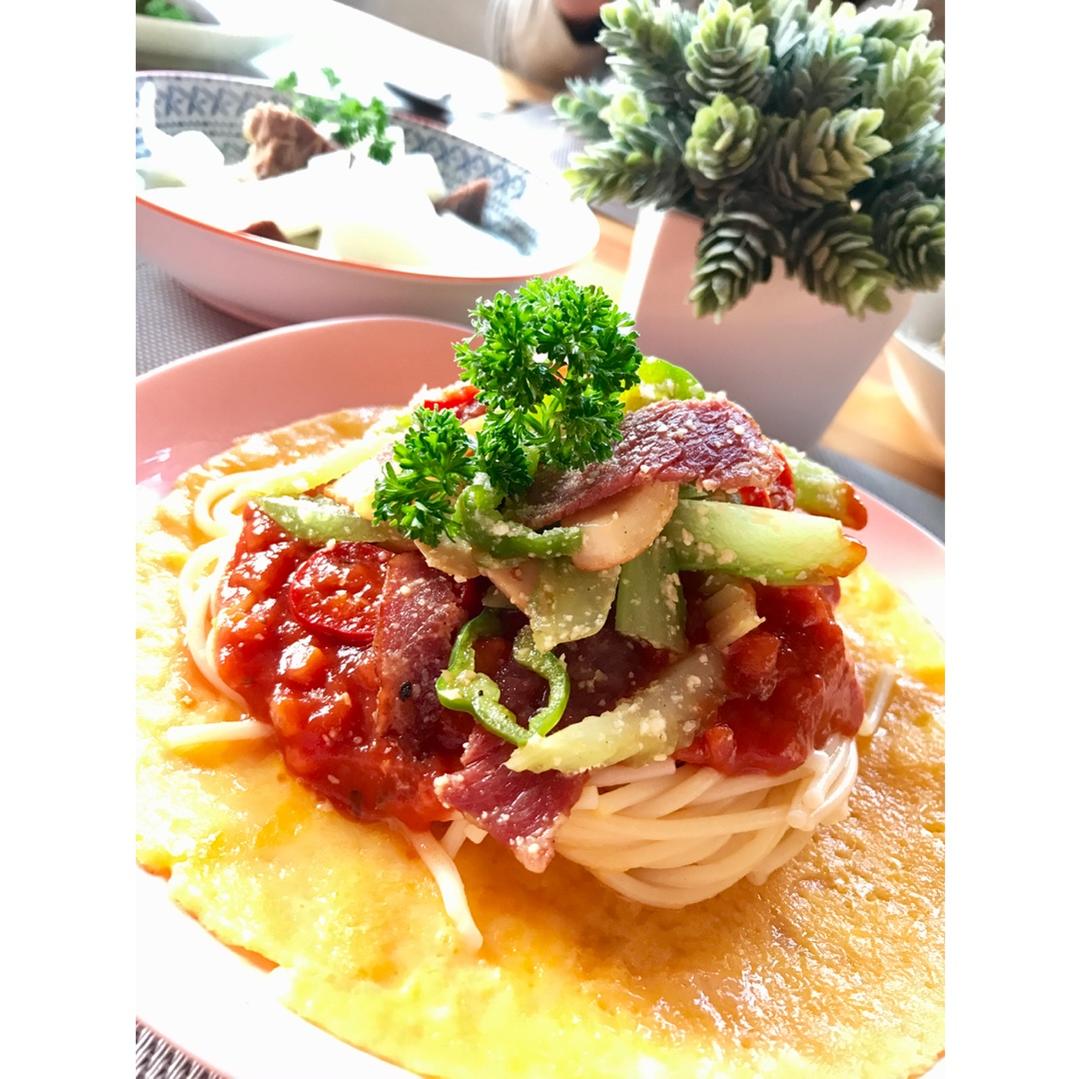 【深夜食堂】铁板那不勒斯风意大利面（拿波里意面）