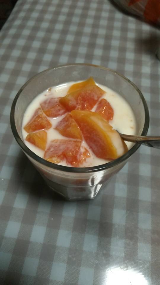 紫色风信子1做的木瓜酸奶