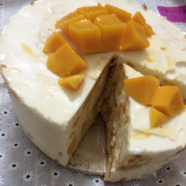 小清新芒果慕斯蛋糕