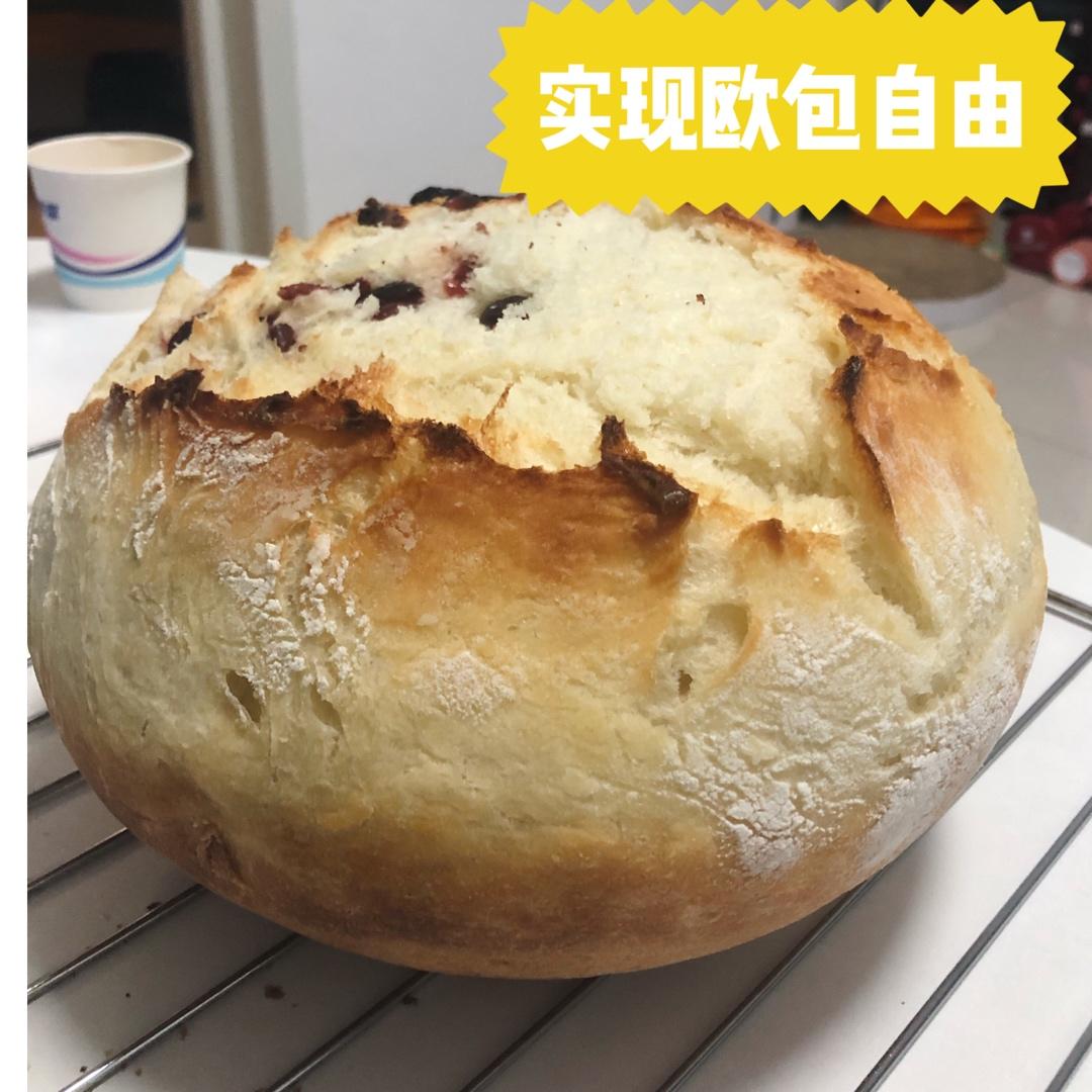 无糖低油/无油全麦欧包：简单易做