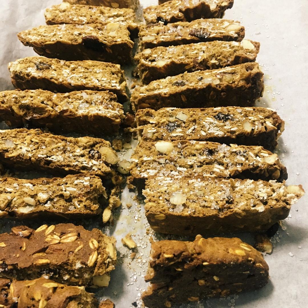 【健康零食】燕麦坚果意式脆饼