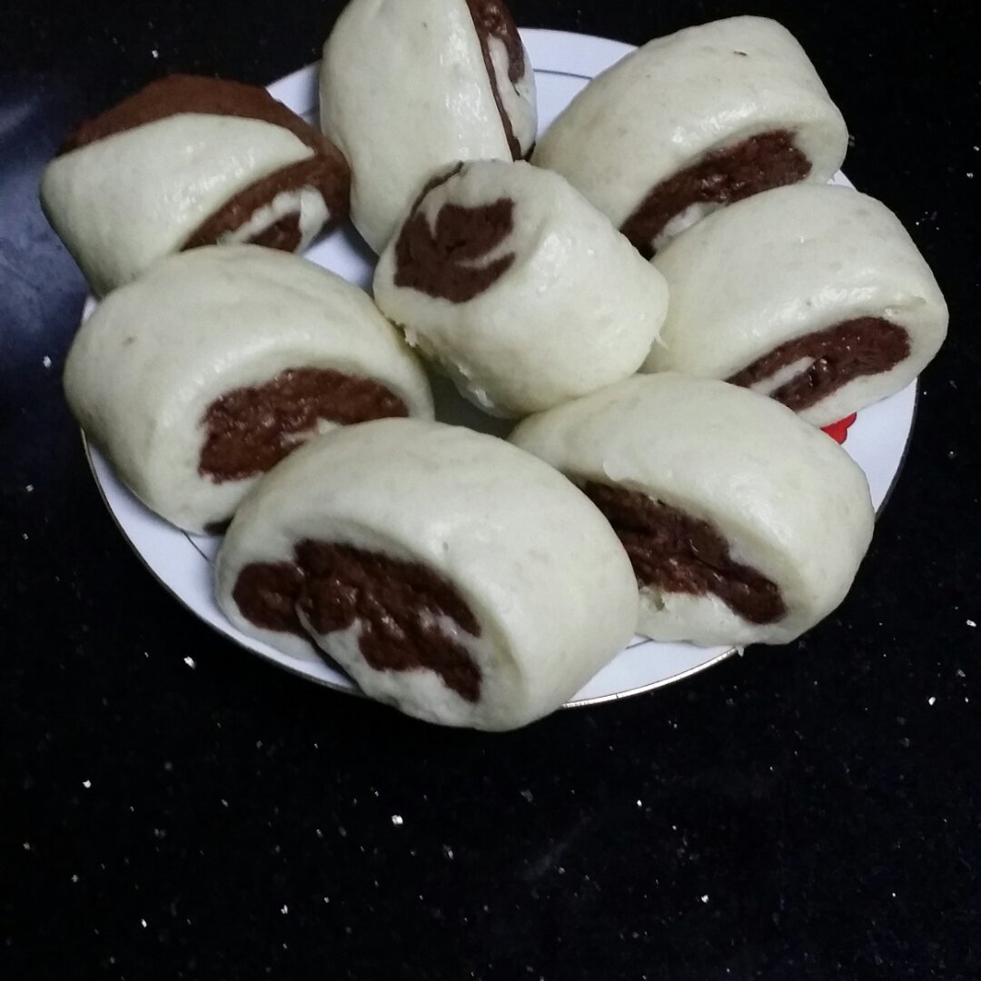 可可双色馒头