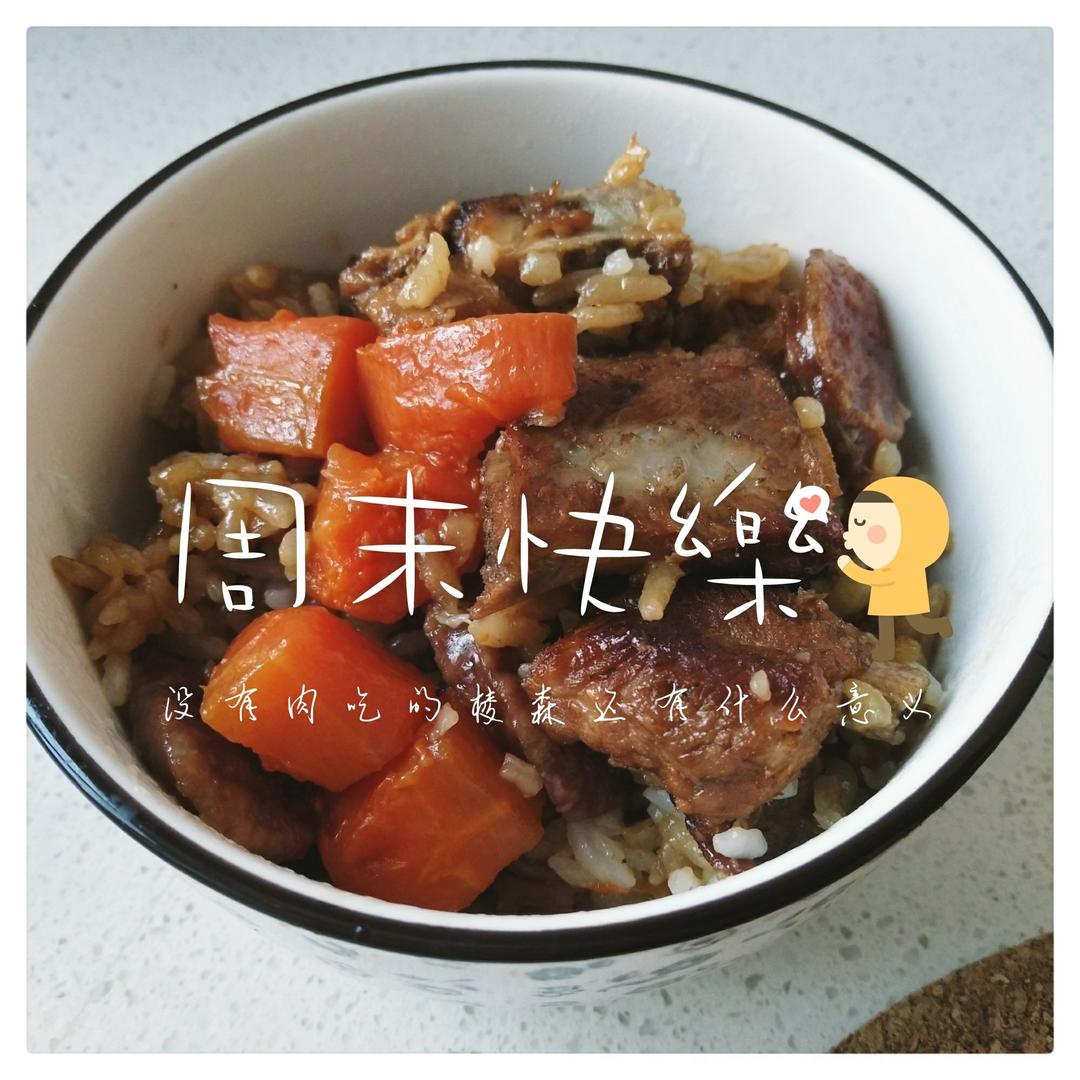 喷香排骨焖饭（爆好吃）