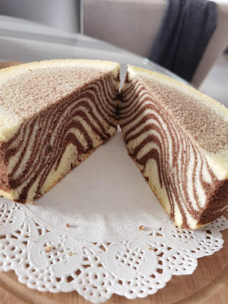 美味与颜值并存的斑马戚风蛋糕（六寸模具）