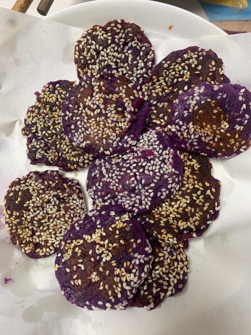 紫薯芝香糯米饼