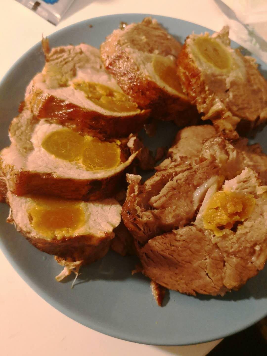 五花肉酿咸蛋黄