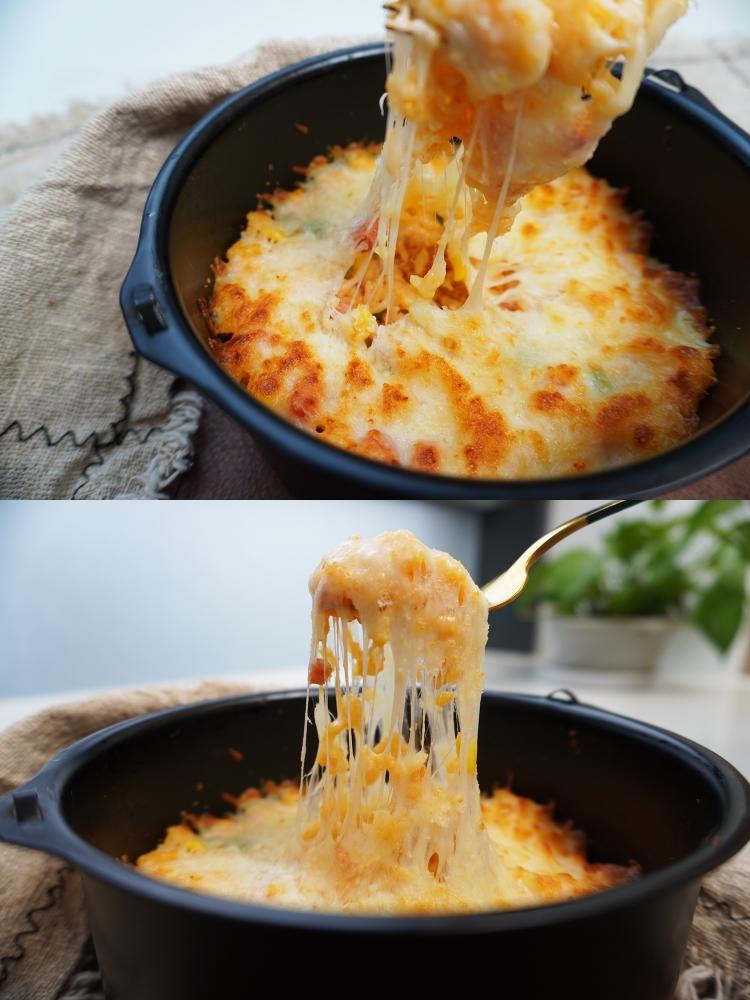 干饭人和芝士控的狂欢芝士火腿焗饭