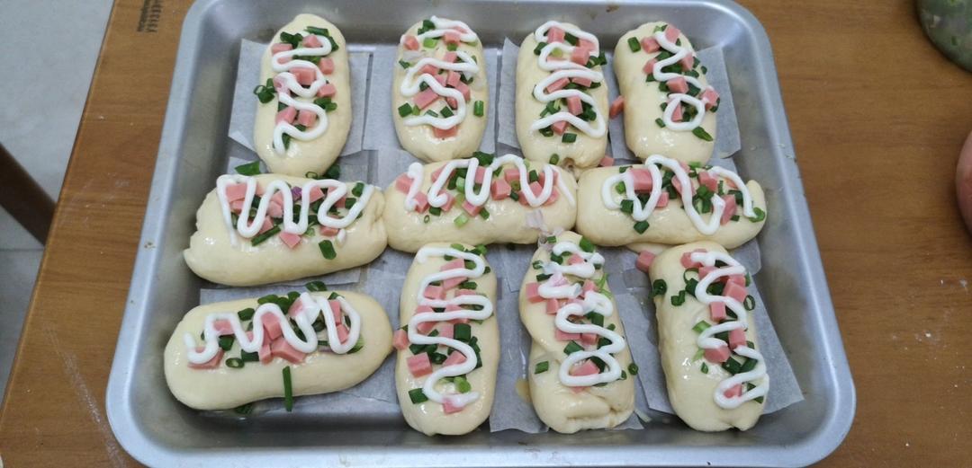 香葱火腿肉松面包