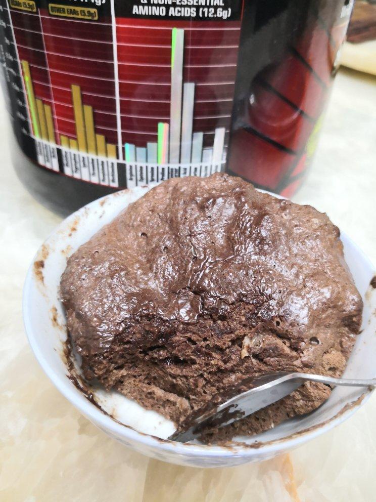 微波炉40秒无油无糖巧克力流心高蛋白布朗尼 (蛋白粉版本)